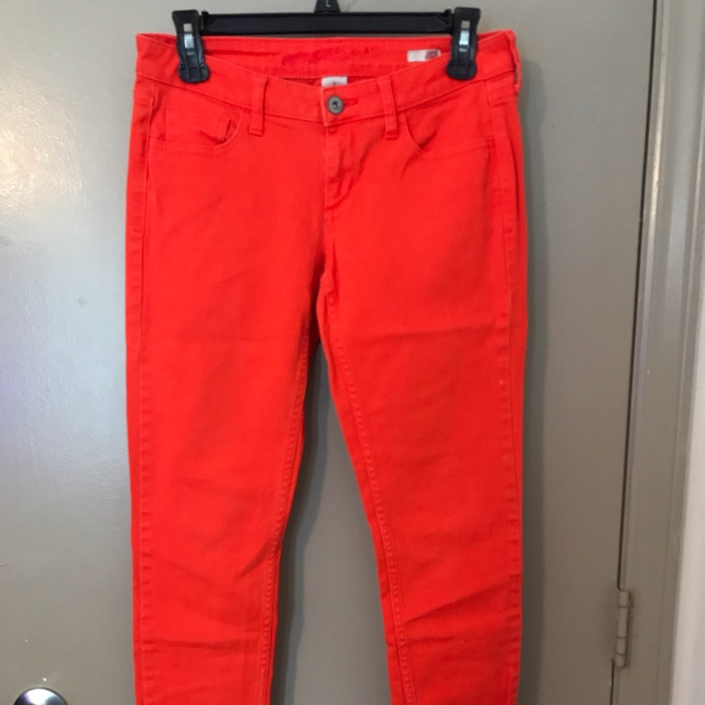 Burnt orange skinny jeans